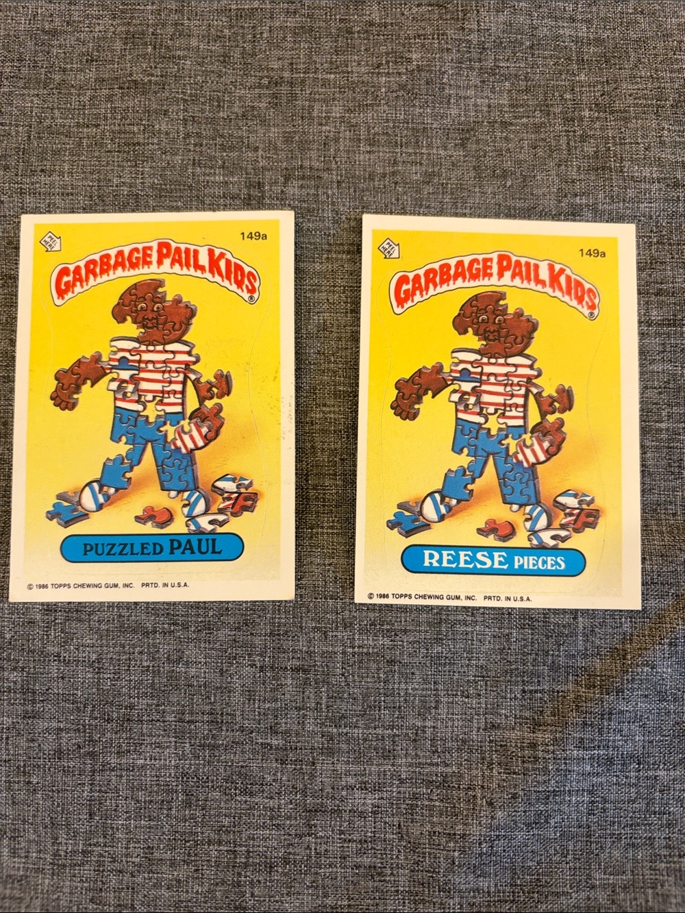 Garbage Pail Kids Puzzled Paul & Reese Pieces Cards